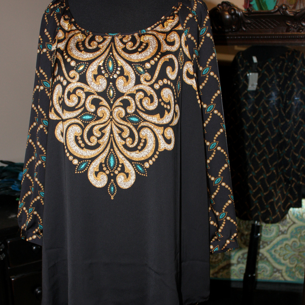 Beautiful Lane Bryant jewel tone blouse 14/16